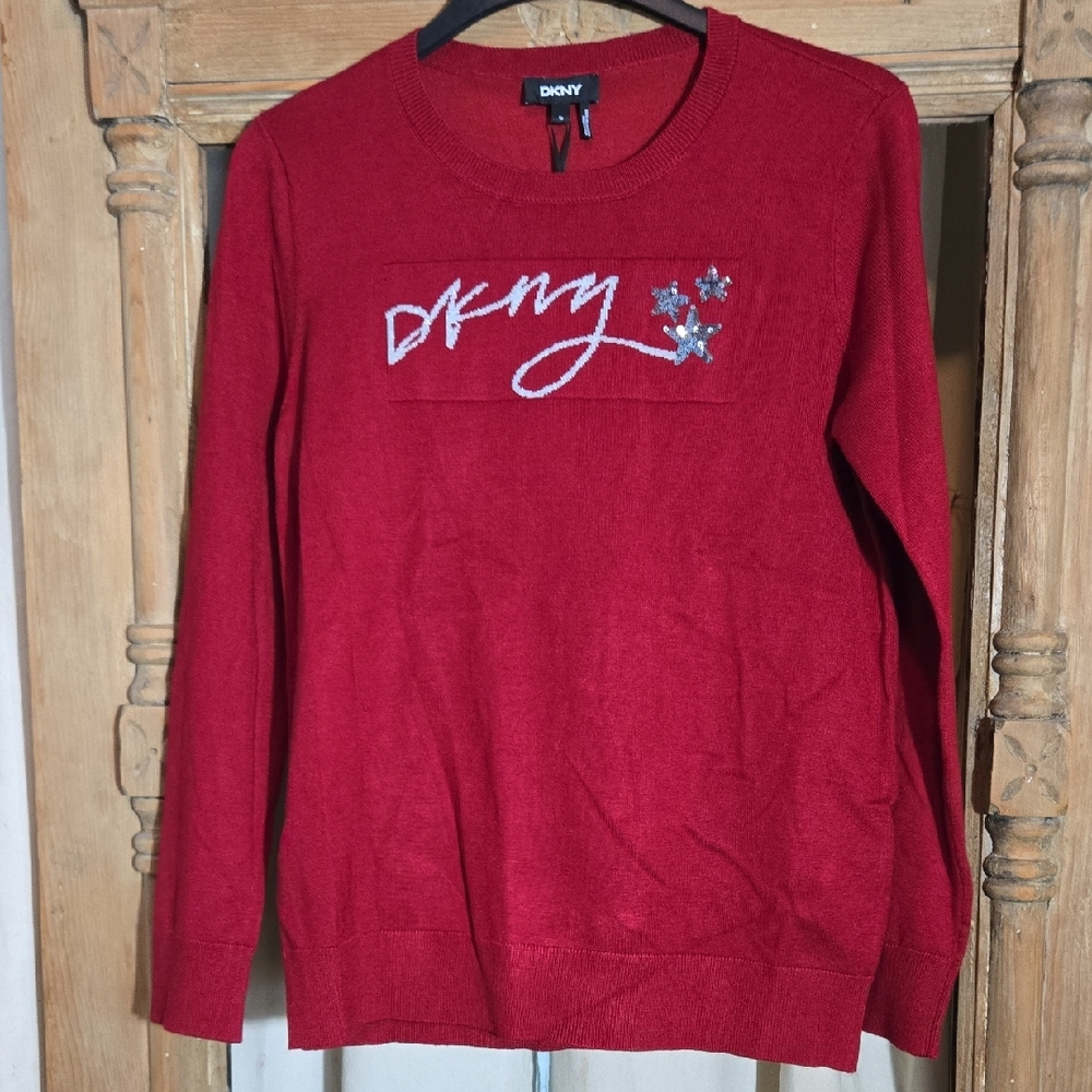 DKNY Red Women's Sweater In Size Medium